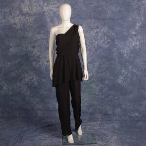 Women's Black One Shoulder Jumpsuit